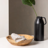 Jídelní stůl Danburi – Woodlook / Woodlook MDF + Jídelní židle Polar – černé nohy – černá látka _2