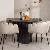 OliviaJídelní stůl-Black/BlackVeneer+LimhamnChair-Black/BeigeVelvet_4