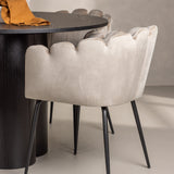 OliviaJídelní stůl-Black/BlackVeneer+LimhamnChair-Black/BeigeVelvet_4