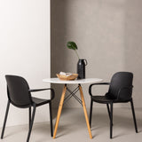Jídelní stůl Danburi - Woodlook / Woodlook MDF + Baltimore Jídelní židle - černá / černá plast _2