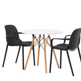 Jídelní stůl Danburi - Woodlook / Woodlook MDF + Baltimore Jídelní židle - černá / černá plast _2