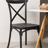 Danburi jídelní stůl - Woodlook / Woodlook MDF +Crosett Jídelní židle - Matná černá / Matná černá plast _2
