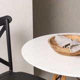Danburi jídelní stůl - Woodlook / Woodlook MDF +Crosett Jídelní židle - Matná černá / Matná černá plast _2