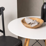 Danburi jídelní stůl - Woodlook / Woodlook MDF +Crosett Jídelní židle - Matná černá / Matná černá plast _2