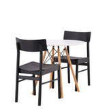 Jídelní stůl Danburi - Woodlook / Woodlook MDF + Jídelní židle Montros - Přírodní / Přírodní kaučukové dřevo _2