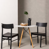 Jídelní stůl Danburi - Woodlook / Woodlook MDF + Jídelní židle Montros - Přírodní / Přírodní kaučukové dřevo _2