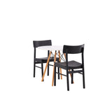 Jídelní stůl Danburi - Woodlook / Woodlook MDF + Jídelní židle Montros - Přírodní / Přírodní kaučukové dřevo _2