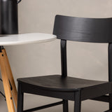 Jídelní stůl Danburi - Woodlook / Woodlook MDF + Jídelní židle Montros - Přírodní / Přírodní kaučukové dřevo _2