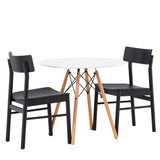 Jídelní stůl Danburi - Woodlook / Woodlook MDF + Jídelní židle Montros - Přírodní / Přírodní kaučukové dřevo _2