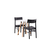 Jídelní stůl Danburi - Woodlook / Woodlook MDF + Jídelní židle Montros - Přírodní / Přírodní kaučukové dřevo _2