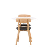Jídelní stůl Danburi - Woodlook / Woodlook MDF + Jídelní židle Sanjos - Dubový vzhled / Černá PU _2