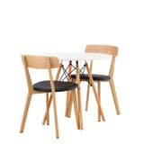 Jídelní stůl Danburi - Woodlook / Woodlook MDF + Jídelní židle Sanjos - Dubový vzhled / Černá PU _2