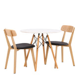 Jídelní stůl Danburi - Woodlook / Woodlook MDF + Jídelní židle Sanjos - Dubový vzhled / Černá PU _2