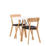 Jídelní stůl Danburi - Woodlook / Woodlook MDF + Jídelní židle Sanjos - Dubový vzhled / Černá PU _2