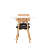 Jídelní stůl Danburi - Woodlook / Woodlook MDF + Jídelní židle Sanjos - Dubový vzhled / Černá PU _2