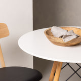 Jídelní stůl Danburi - Woodlook / Woodlook MDF + Jídelní židle Sanjos - Dubový vzhled / Černá PU _2