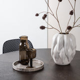 Jídelní stůl Copenhagen – černá / mocca dýha + jídelní židle Baltimore – černá / černý plast _4