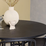 Jídelní stůl Copenhagen – černá / černá dýha + jídelní židle Dyrön – černý polypropylen _4