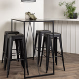 Brea Bar Table - Black / Black MDF + Tempe Bar Chair - Matná černá / kov _4