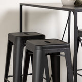 Brea Bar Table - Black / Black MDF + Tempe Bar Chair - Matná černá / kov _4
