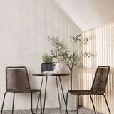 Bacong Cafetable Steel – Černá / Kulatý ø60** +Lindos Jídelní židle Hliník – Černá / _2