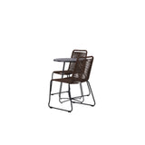 Bacong Cafetable Steel – Černá / Kulatý ø60** +Lindos Jídelní židle Hliník – Černá / _2