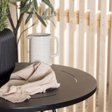 Bacong Cafetable Steel – Černá / Kulatý ø60** +Lindos Jídelní židle Hliník – Černá / _2