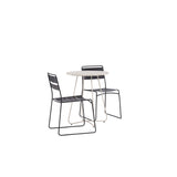 Bacong Cafetable Steel – béžová / kulatá ø60** + jídelní židle Lina – černá _2