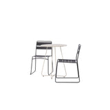 Bacong Cafetable Steel – béžová / kulatá ø60** + jídelní židle Lina – černá _2