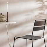 Bacong Cafetable Steel – béžová / kulatá ø60** + jídelní židle Lina – černá _2