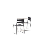 Bacong Cafetable Steel – béžová / kulatá ø60** + jídelní židle Lina – černá _2