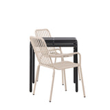 Borneo Cafetable Aluminium - Black / Kvadrat 70*70* +Peking Jídelní židle Aluminium - Béžová / _2