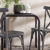Borneo Cafetable Aluminium - Black / Kvadrat 70*70* +Tablas Jídelní židle Aluminium - Black / _2