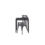 Borneo Cafetable Aluminium - Black / Kvadrat 70*70* +Tablas Jídelní židle Aluminium - Black / _2