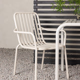 Borneo Cafetable hliník – béžová / Kvadrat 70*70* + hliníková jídelní židle Peking – béžová / _2