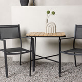 Holmbeck Cafetable Steel – Černá / Obdélníková 55*70*74 + Stohovací židle Copacabana – Černá/Černá – Ersätter 4131-408 _2