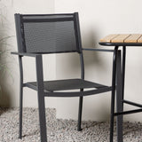 Holmbeck Cafetable Steel – Černá / Obdélníková 55*70*74 + Stohovací židle Copacabana – Černá/Černá – Ersätter 4131-408 _2