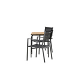 Holmbeck Cafetable Steel – Černá / Obdélníková 55*70*74 + Stohovací židle Copacabana – Černá/Černá – Ersätter 4131-408 _2