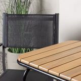 Holmbeck Cafetable Steel – Černá / Obdélníková 55*70*74 + Stohovací židle Copacabana – Černá/Černá – Ersätter 4131-408 _2