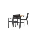 Holmbeck Cafetable Steel – Černá / Obdélníková 55*70*74 + Stohovací židle Copacabana – Černá/Černá – Ersätter 4131-408 _2