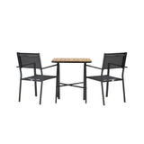 Holmbeck Cafetable Steel – Černá / Obdélníková 55*70*74 + Stohovací židle Copacabana – Černá/Černá – Ersätter 4131-408 _2