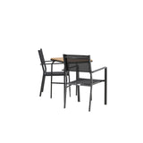 Holmbeck Cafetable Steel – Černá / Obdélníková 55*70*74 + Stohovací židle Copacabana – Černá/Černá – Ersätter 4131-408 _2