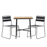 Holmbeck Cafetable Steel – Černá / Obdélníková 55*70*74 +Jídelní židle Lina – Černá _2