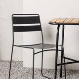 Holmbeck Cafetable Steel – Černá / Obdélníková 55*70*74 +Jídelní židle Lina – Černá _2