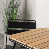 Holmbeck Cafetable Steel – Černá / Obdélníková 55*70*74 +Jídelní židle Lina – Černá _2