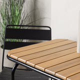 Holmbeck Cafetable Steel – Černá / Obdélníková 55*70*74 +Jídelní židle Lina – Černá _2