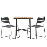Holmbeck Cafetable Steel – Černá / Obdélníková 55*70*74 +Jídelní židle Lina – Černá _2