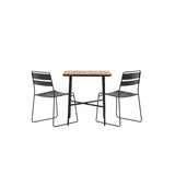 Holmbeck Cafetable Steel – Černá / Obdélníková 55*70*74 +Jídelní židle Lina – Černá _2