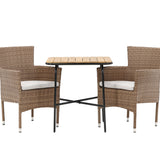 Holmbeck Cafetable Steel - Černá / Obdélníková 55*70*74 +Malina Jídelní židle Alumnium - Příroda / Proutí _2