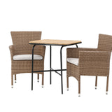 Holmbeck Cafetable Steel - Černá / Obdélníková 55*70*74 +Malina Jídelní židle Alumnium - Příroda / Proutí _2